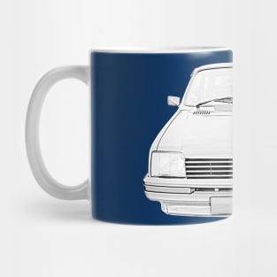 Austin Metro 1980s classic car monochrome Mug